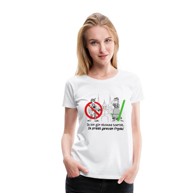 Fries t-shirt: Ik bin gjin stomme toerist, ik praat gewoan Frysk!
