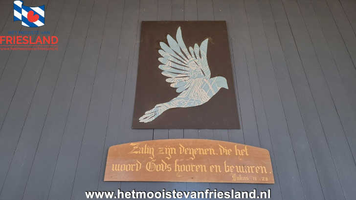 Afbeelding van Dodo van Haska als duif in de Kapelle van Haskerdijken